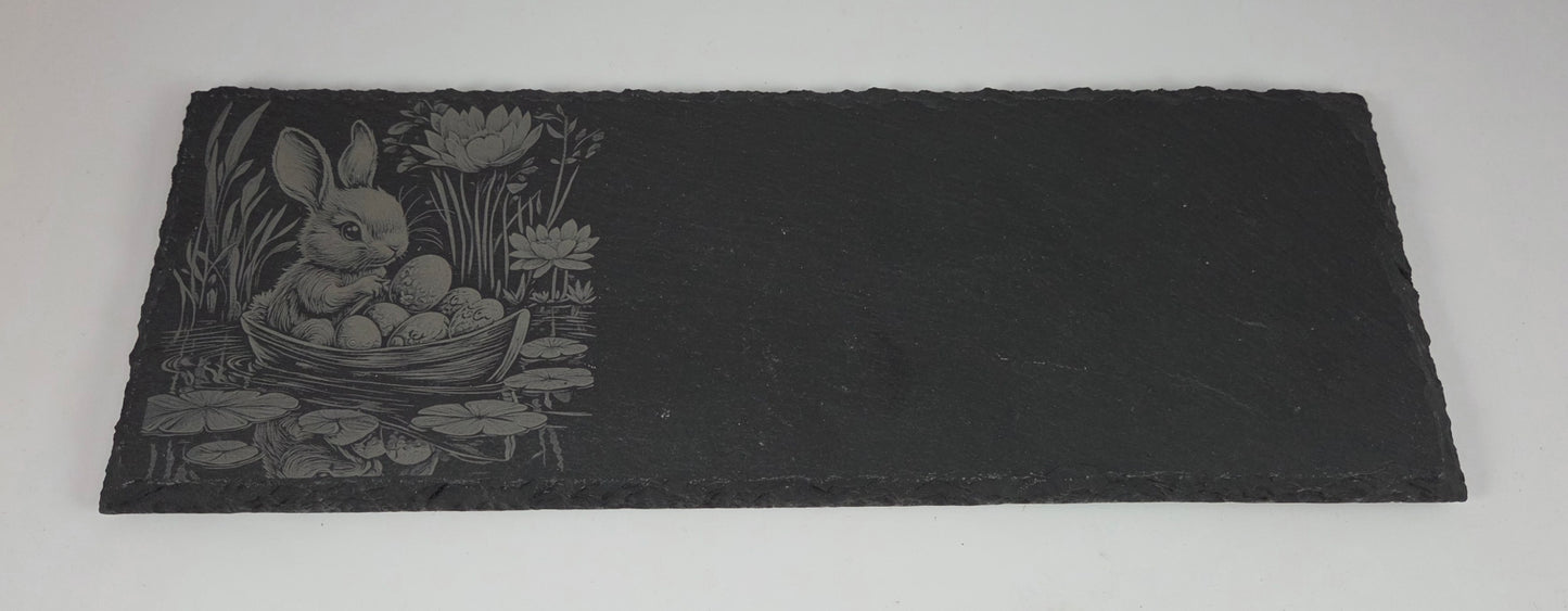 Planche en ardoise gravure Pâques