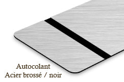 Signalétique foil Acier brossé / noir