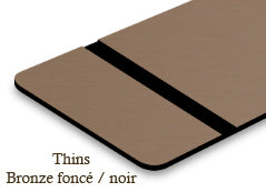 Signalétique thins Bronze foncé/noir