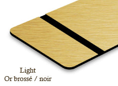 Signalétique lights Or brossé/noir