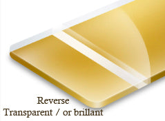 Signalétique reverse Transparent/or brillant