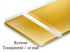 Signalétique reverse Transparent/or mat