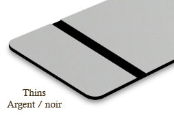 Signalétique thins Argent/noir