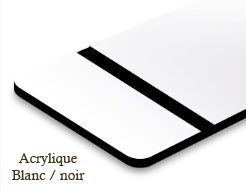Signalétique acrylique Blanc/noir