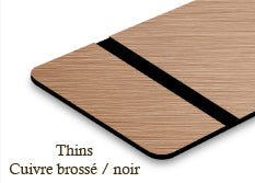 Signalétique thins Cuivre brossé/noir