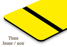 Signalétique thins Jaune/noir