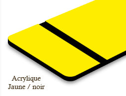 Signalétique acrylique Jaune/noir