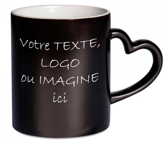 Mug magique anse cœur