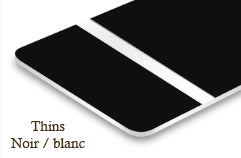 Signalétique thins Noir/blanc