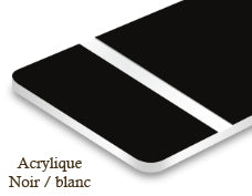 Signalétique acrylique Noir/blanc