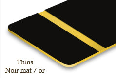 Signalétique thins Noir mat/or