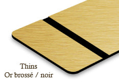 Signalétique thins Or brossé/noir