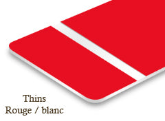 Signalétique thins Rouge/blanc