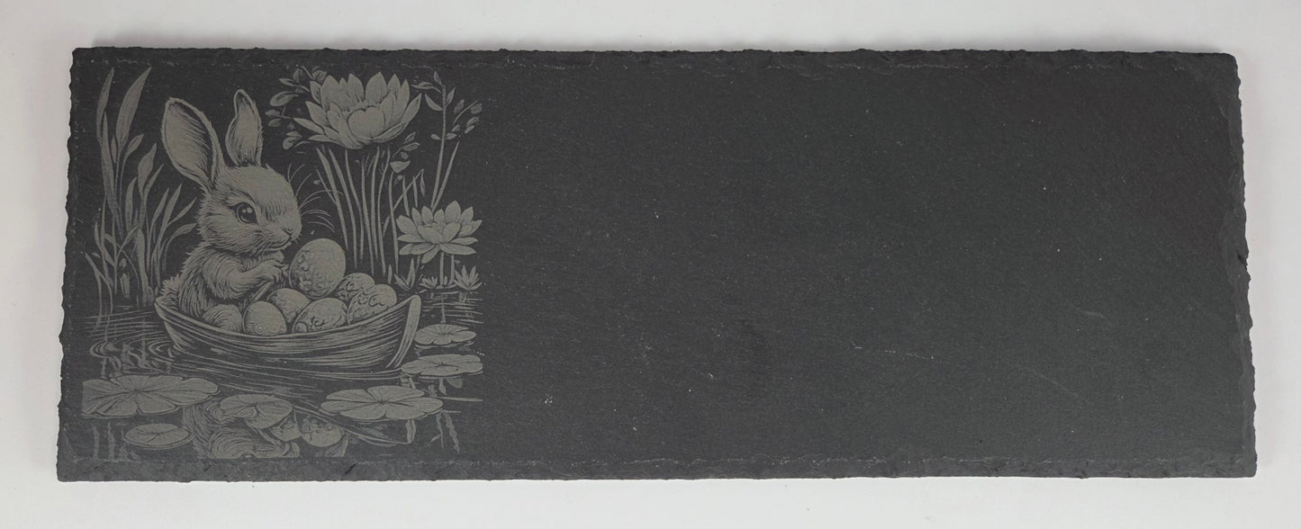 Planche en ardoise gravure Pâques