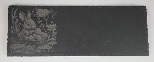 Planche en ardoise gravure Pâques
