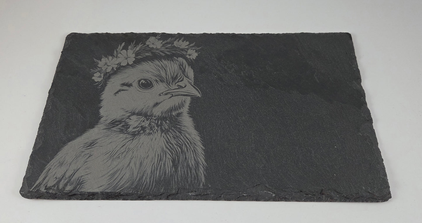 Planche en ardoise gravure poussin