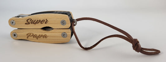 Outil multifonctions de poche en bambou