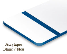 Signalétique acrylique Blanc / Bleu