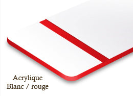 Signalétique acrylique Blanc/rouge