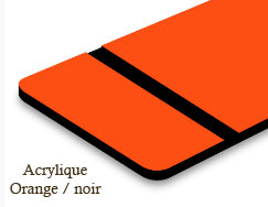 Signalétique acrylique Orange/noir