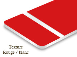 Signalétique textures Rouge/blanc
